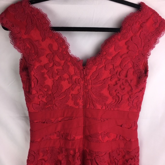 🌟HP🌟 Tadashi Shoji Cranberry Embroidered Dress - Picture 5 of 8